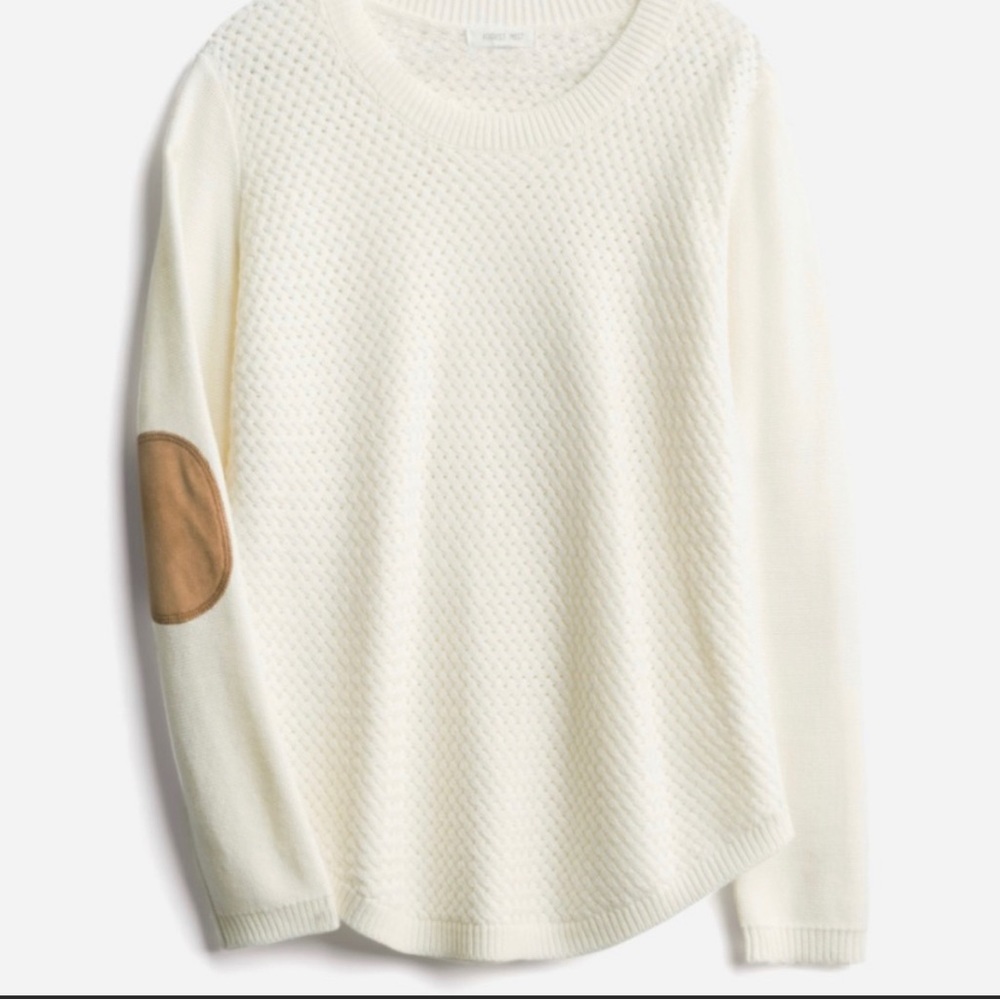 August Mist Josey Elbow Patch Sweater